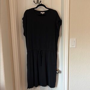 LOFT Black Midi Dress
